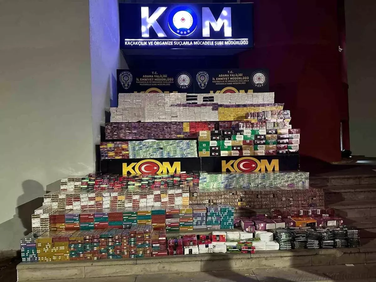 Adana’da Gümrük Kaçağı Sigara Operasyonu