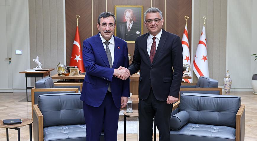KKTC Cumhurbaşkanı Erhürman, Cumhurbaşkanı Yardımcısı Yılmaz’ı kabul etti