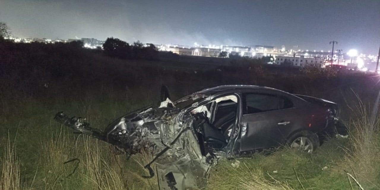 Tekirdağ’da araç şarampole devrildi: 1 ölü 1 yaralı