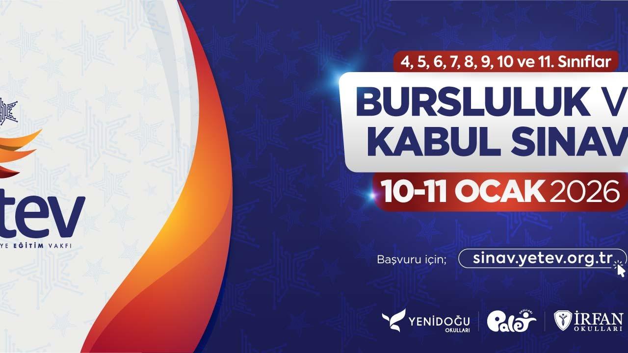 YETEV bursluluk ve kabul sınavı için geri sayım başladı